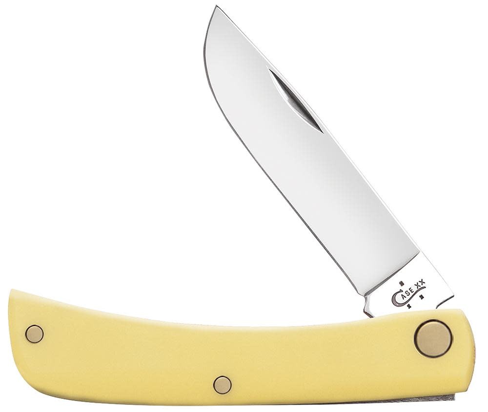Case XX Yellow Synthetic Carbon Steel Sod Buster Jr. #00032 - front view