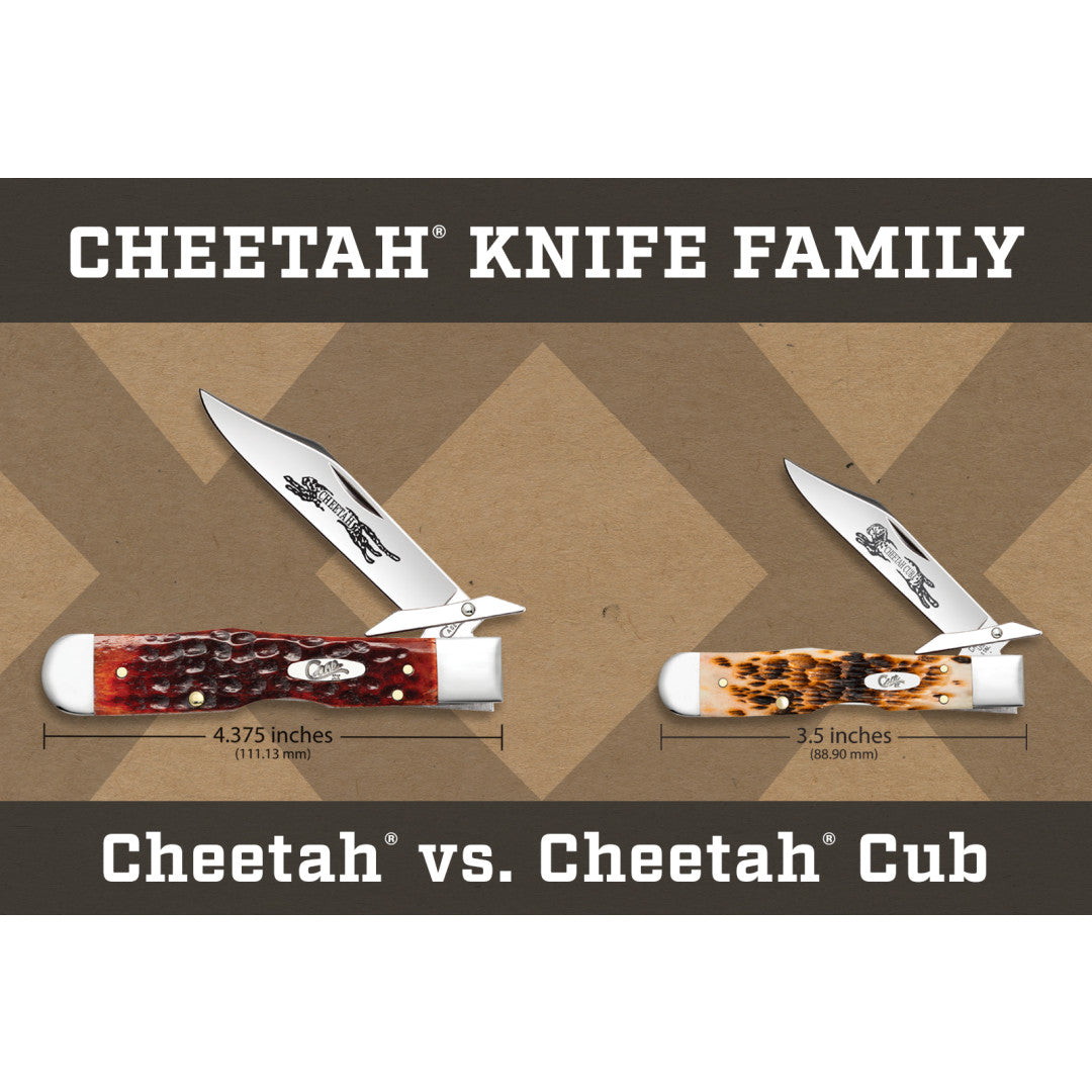 Case XX #11027 Cheetah and Cheetah Cub size comparison