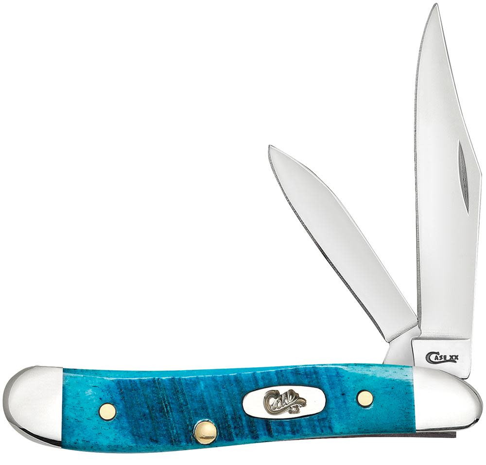 Case XX Caribbean Blue Bone Peanut #25596 - front view