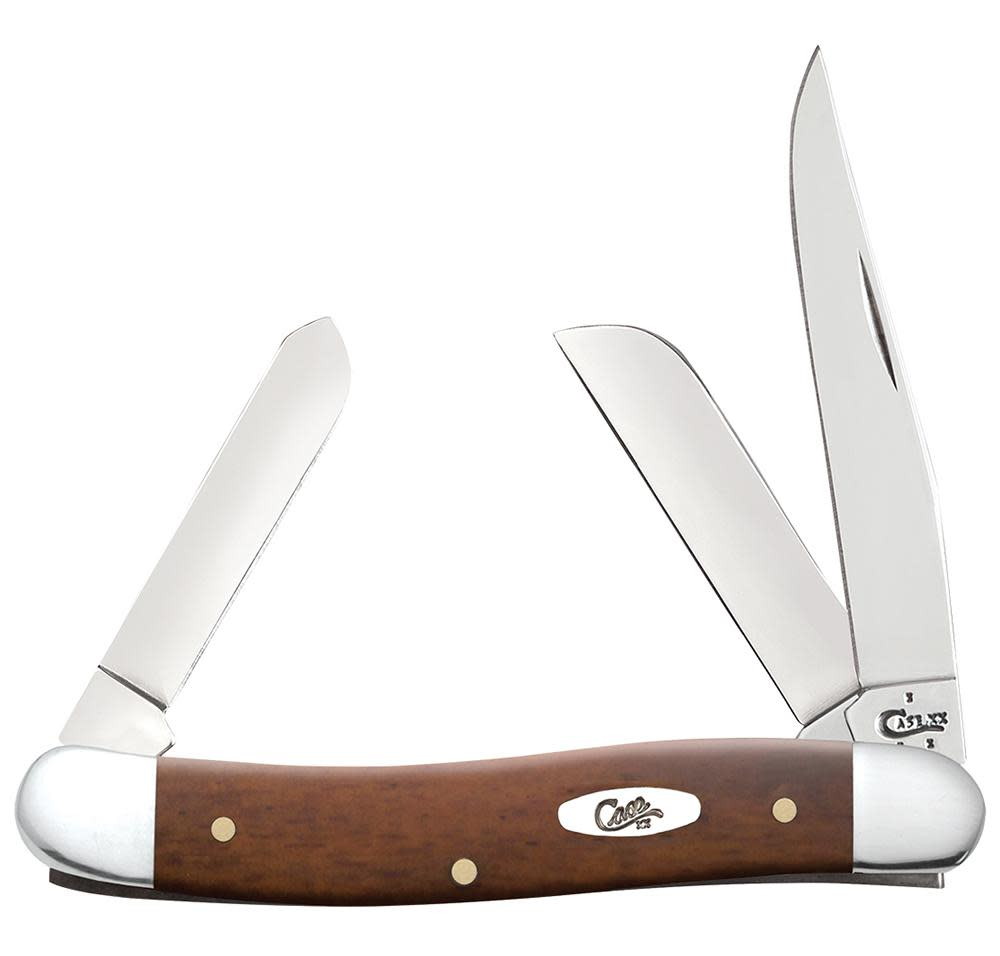 Case XX Smooth Chestnut Bone Medium Stockman #28701 - front view